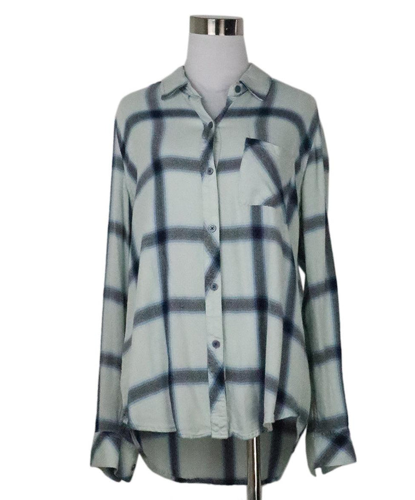 Rails Blue Plaid Cotton Shirt 