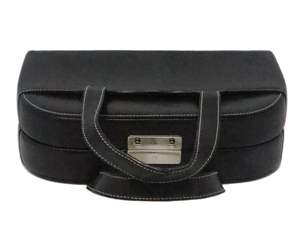 Ralph Lauren Black Leather Satchel Bag 4