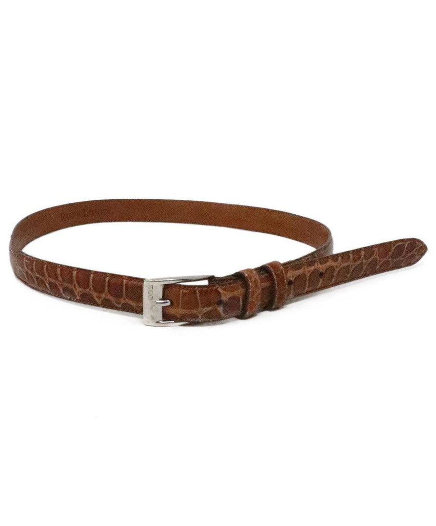 Ralph Lauren Brown Alligator Belt 