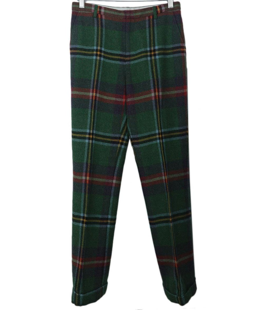 Ralph Lauren Green & Red Plaid Wool Pants 