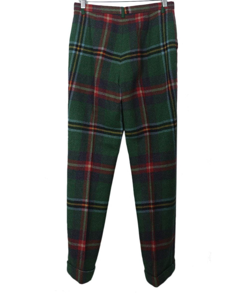 Ralph Lauren Green & Red Plaid Wool Pants 1