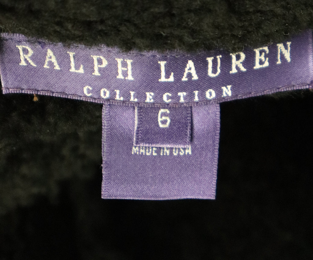 Ralph Lauren Black Fringe Shearling Jacket 3