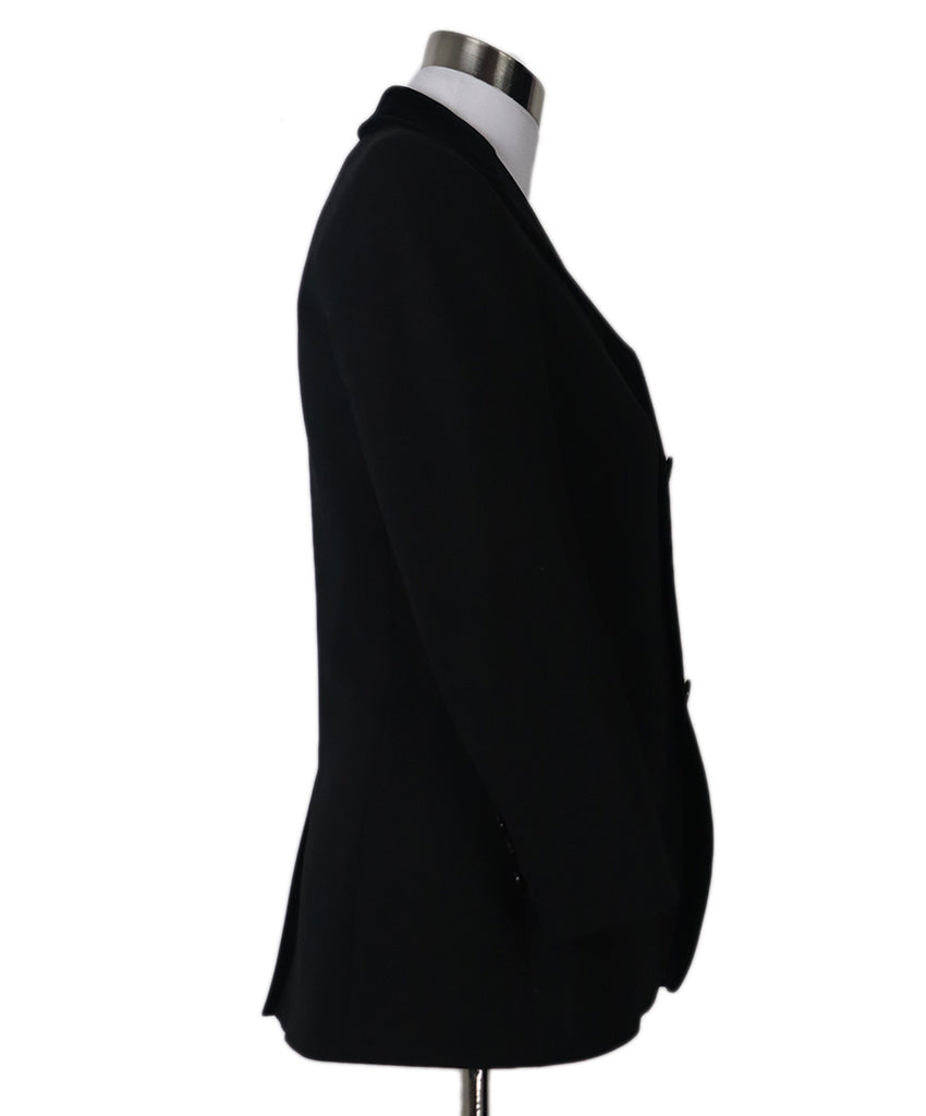 Ralph Lauren Black Wool & Velvet Trim Blazer 1