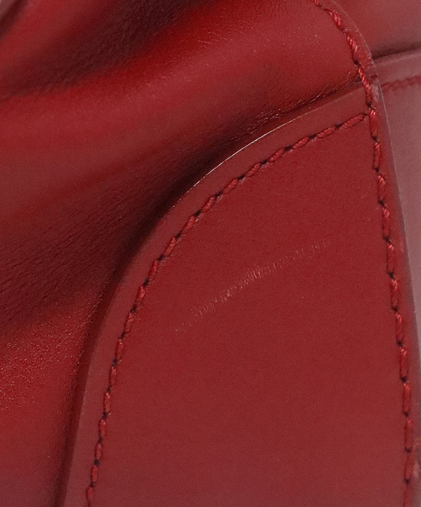 Ralph Lauren Red Leather Satchel 9