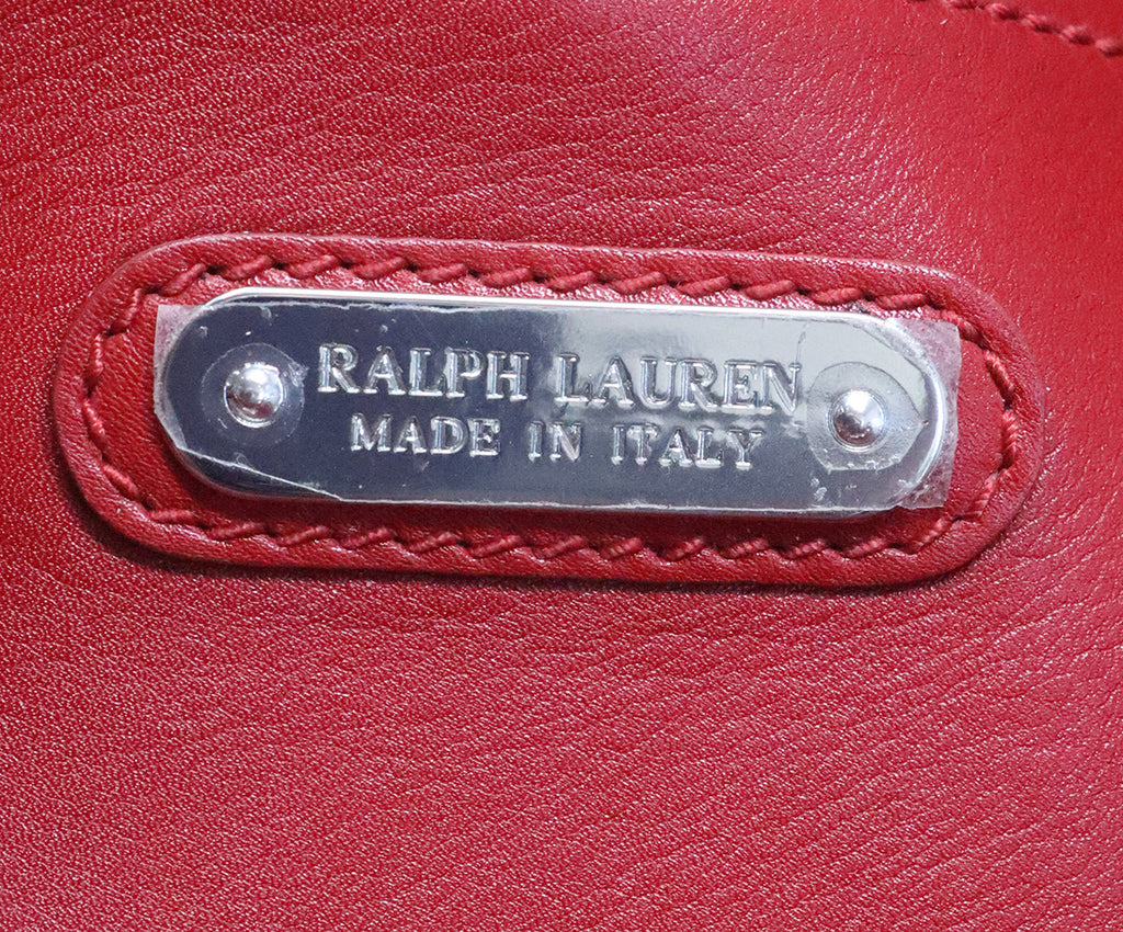 Ralph Lauren Red Leather Satchel 7