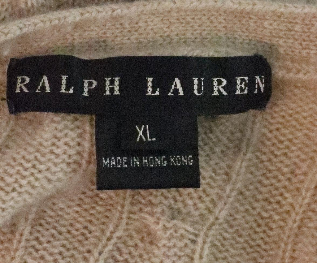 Ralph Lauren Tan Cableknit Cardigan 3