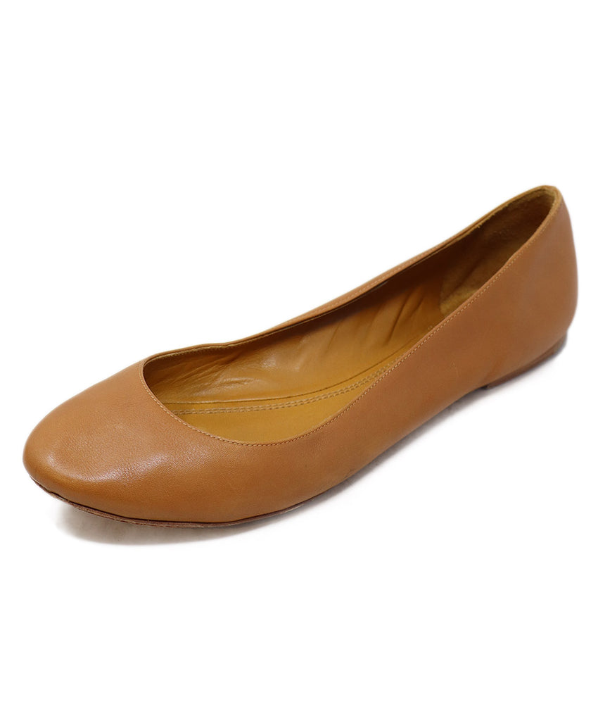 Ralph Lauren Neutral Tan Leather Flats 