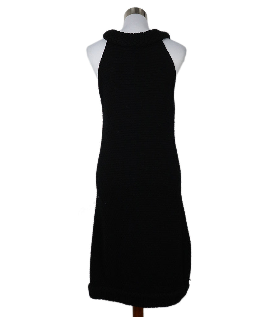 Red Valentino Black Cotton Knit Dress 2