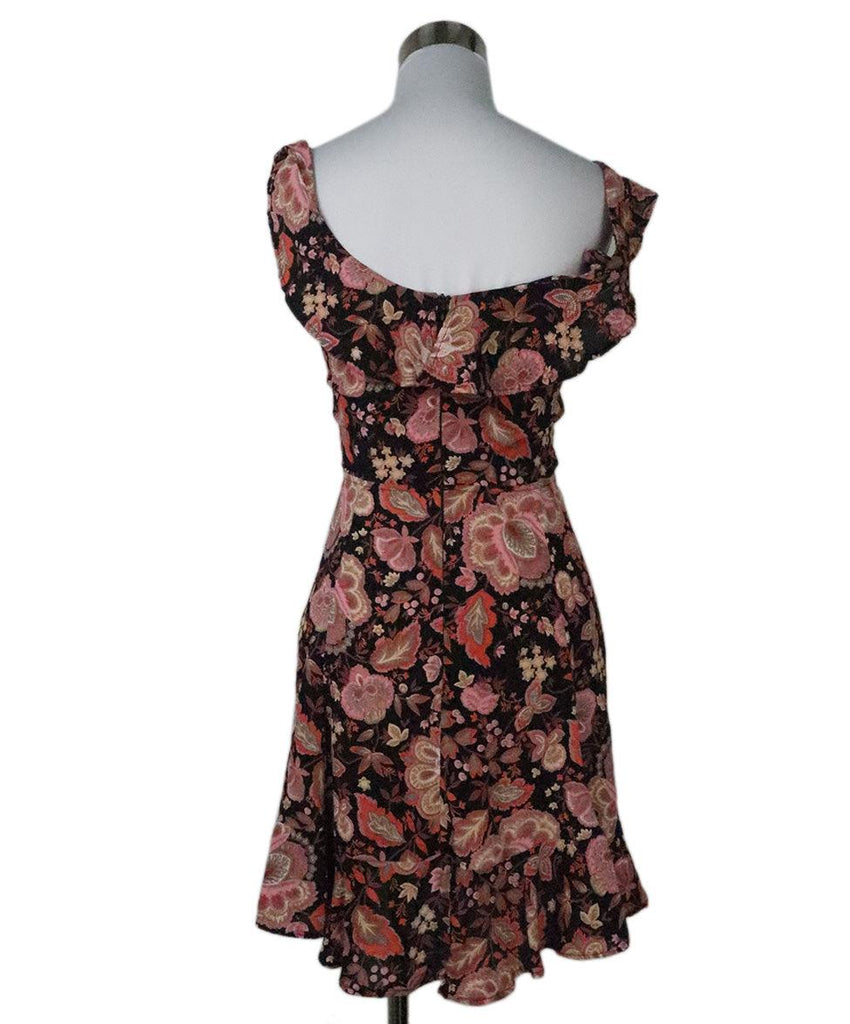 Reformation Black & Pink Floral Print Dress 2