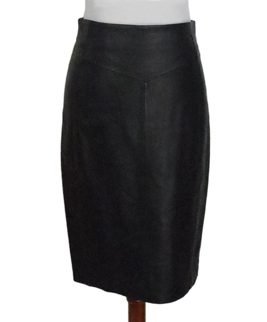 Reiss Black Leather Skirt sz 6 - Michael's Consignment NYC