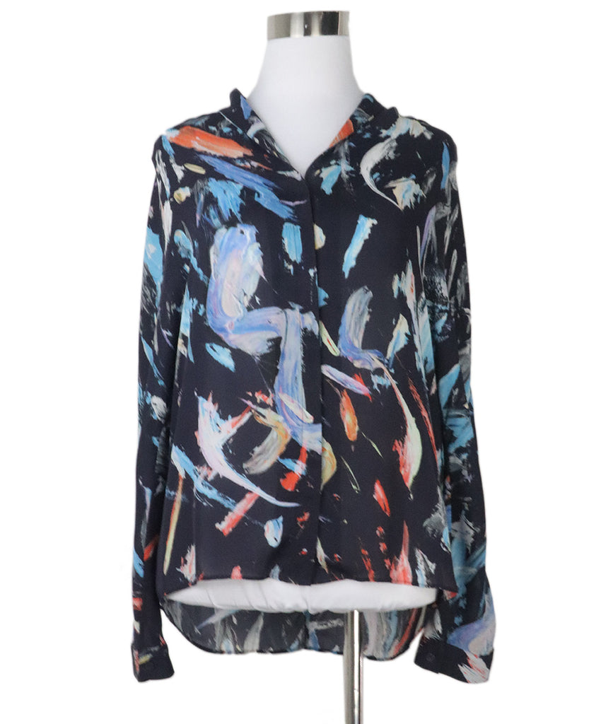 Reiss Navy Print Blouse 