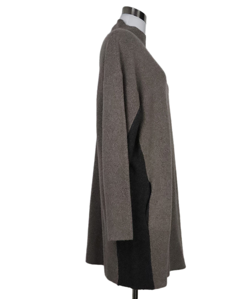 Reiss Taupe & Charcoal Cashmere Dress 1