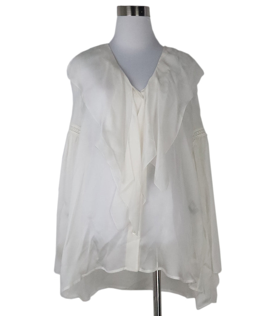 Roberto Cavalli Ivory Silk Blouse 