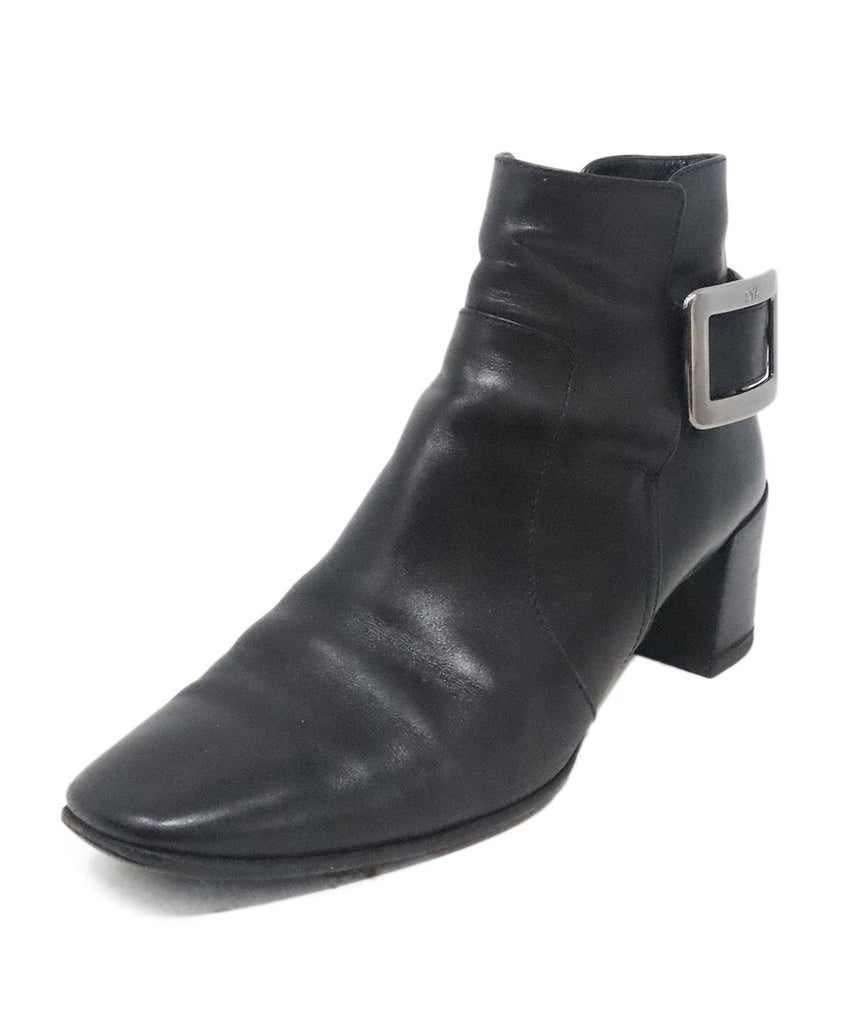 Roger Vivier Black Leather Booties 