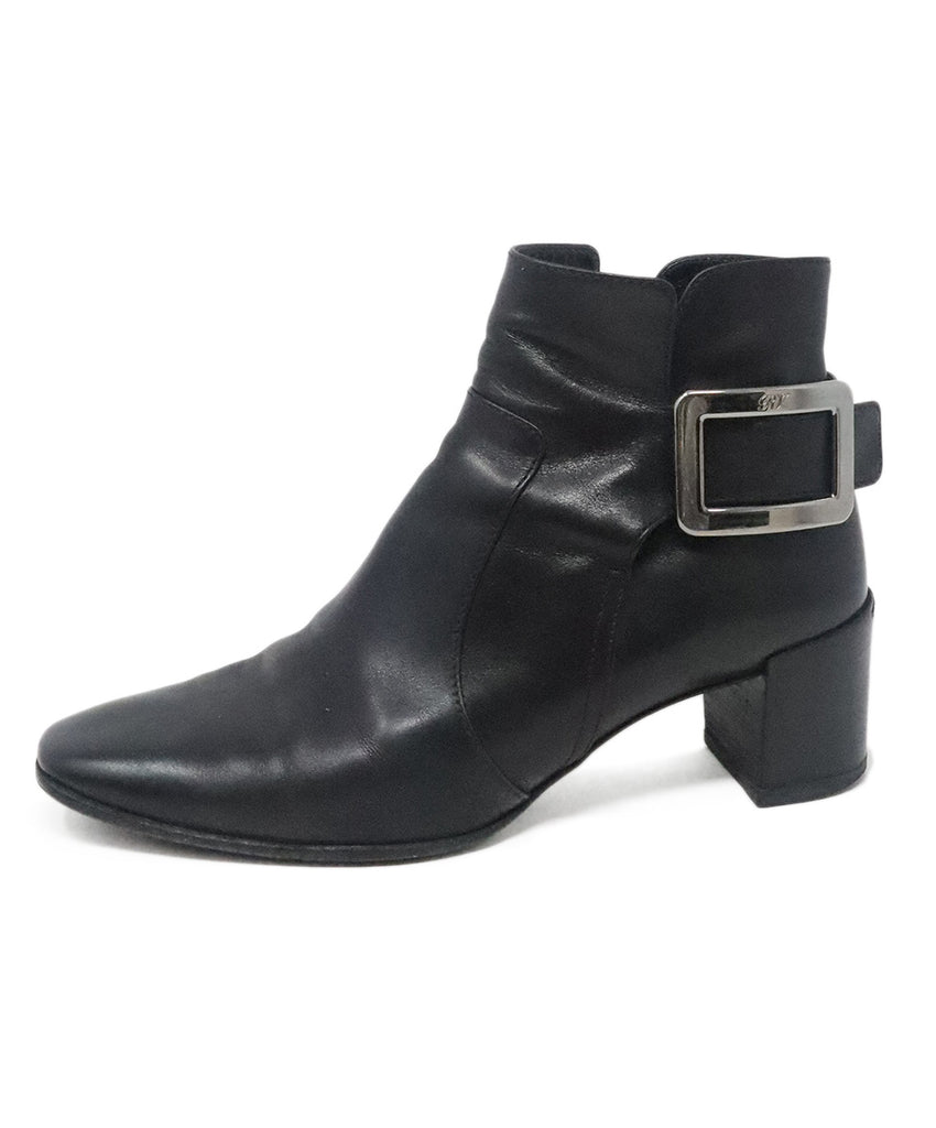 Roger Vivier Black Leather Booties 1