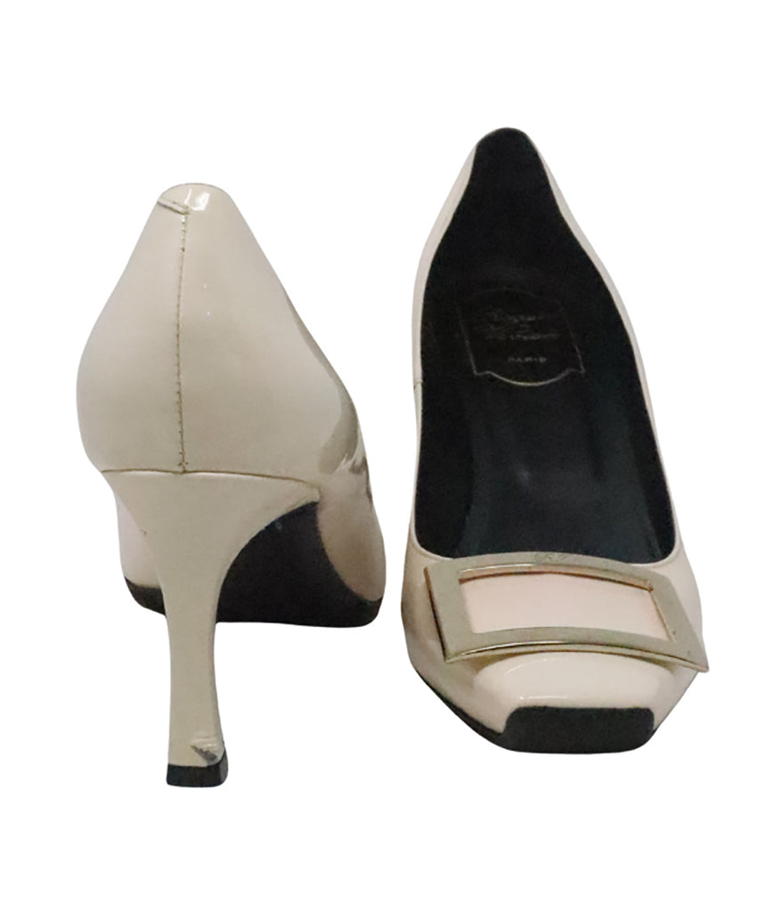 Roger Vivier Ivory Patent Leather Heels 2