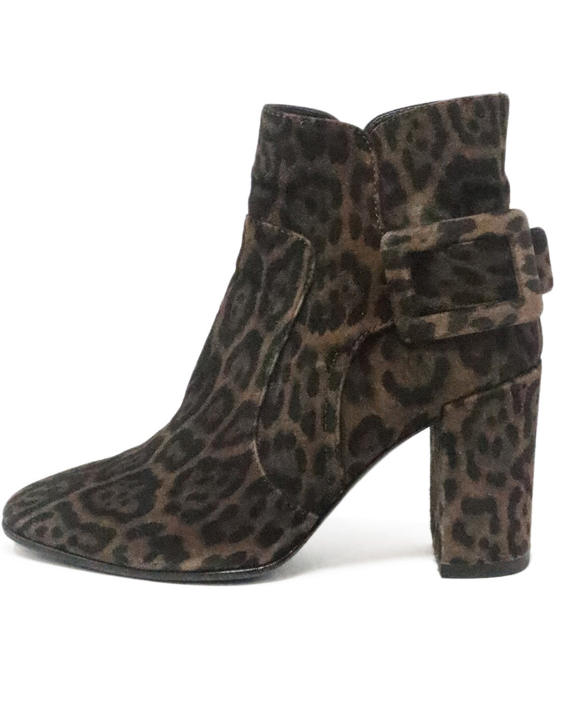 Roger Vivier Leopard Print Suede Booties 1