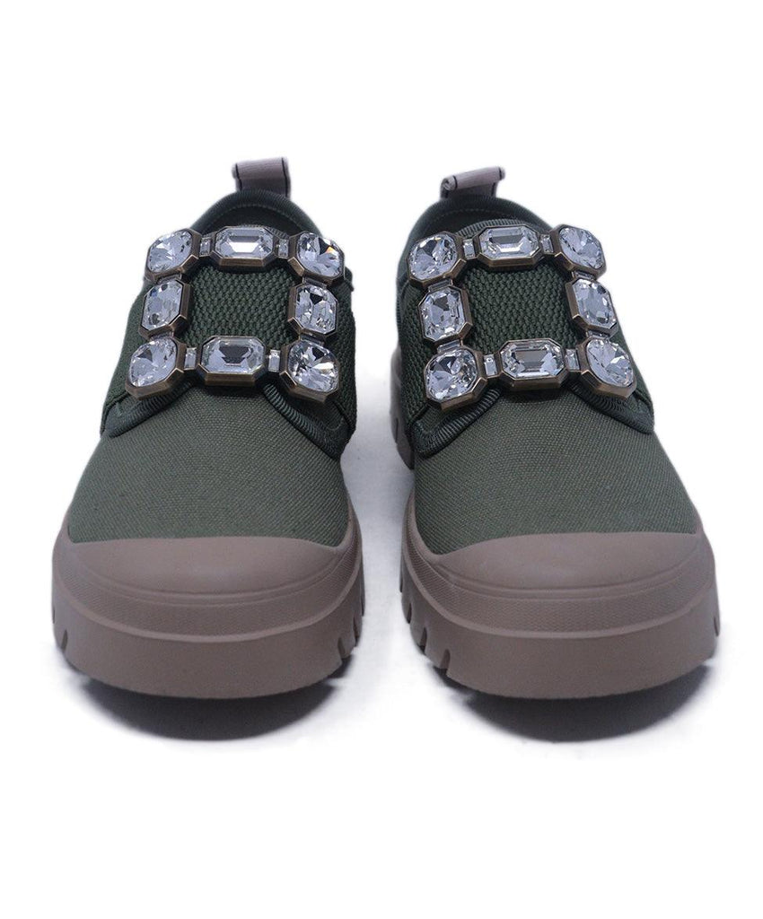 Roger Vivier Olive Rhinestone Sneakers 3