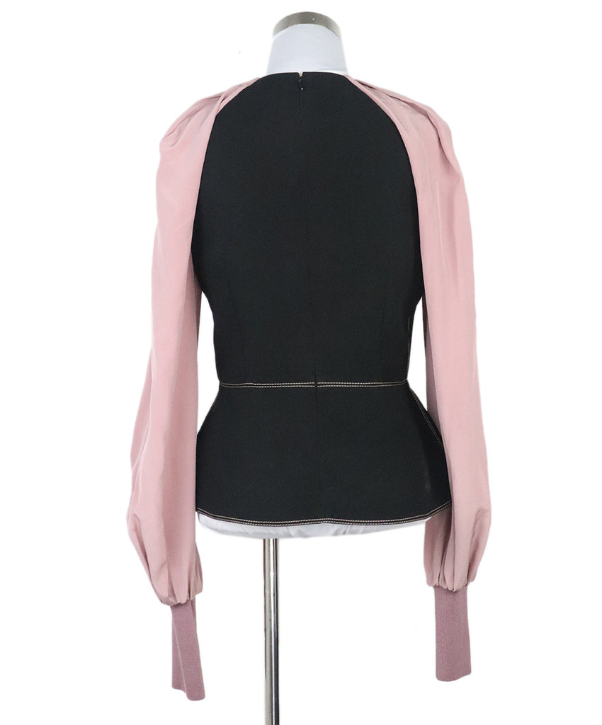 Roksanda Black & Pink Silk Triacetate Blouse 2