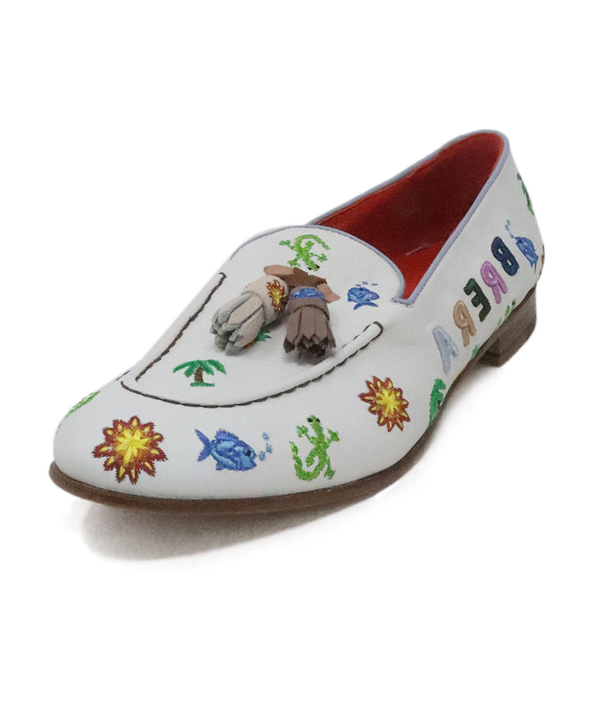 Rossetti White Flats 