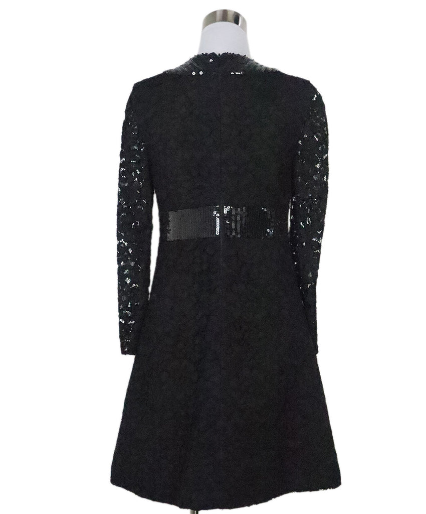 Saint Laurent Black Lace & Sequin Evening Dress 2