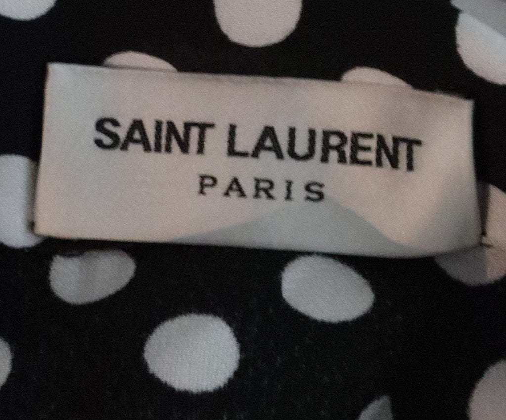 Saint Laurent B&W Polka Dot Blouse 3