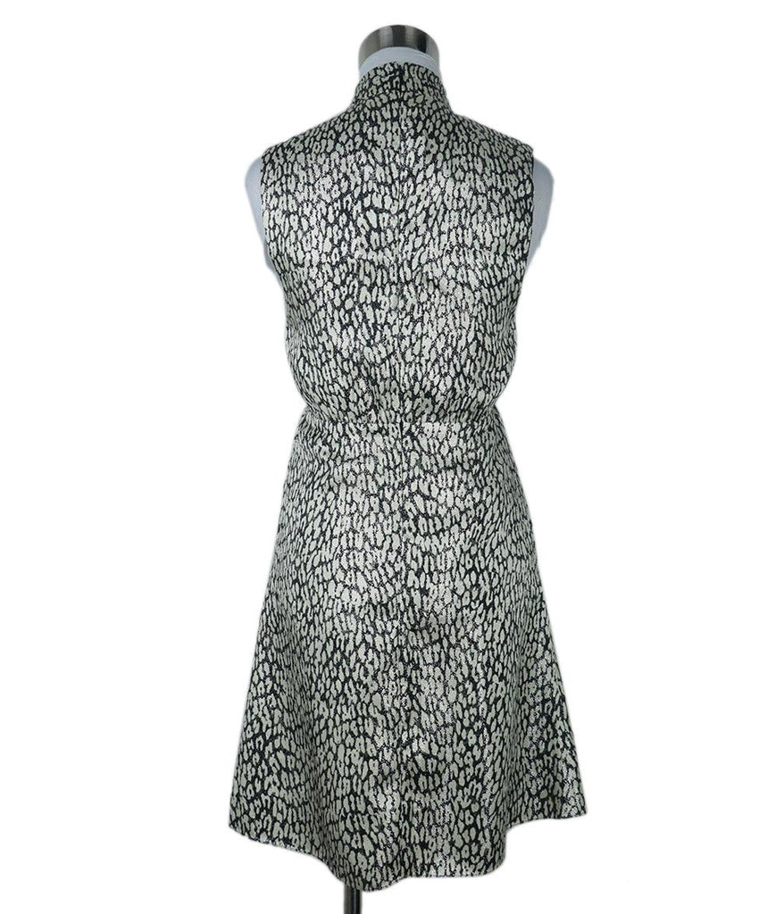 Saint Laurent Size Black & Beige Print Dress 2