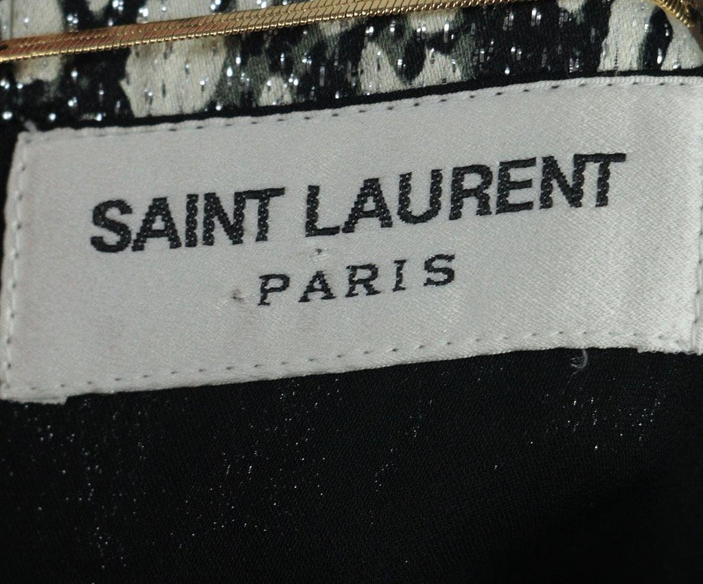 Saint Laurent Size Black & Beige Print Dress 3