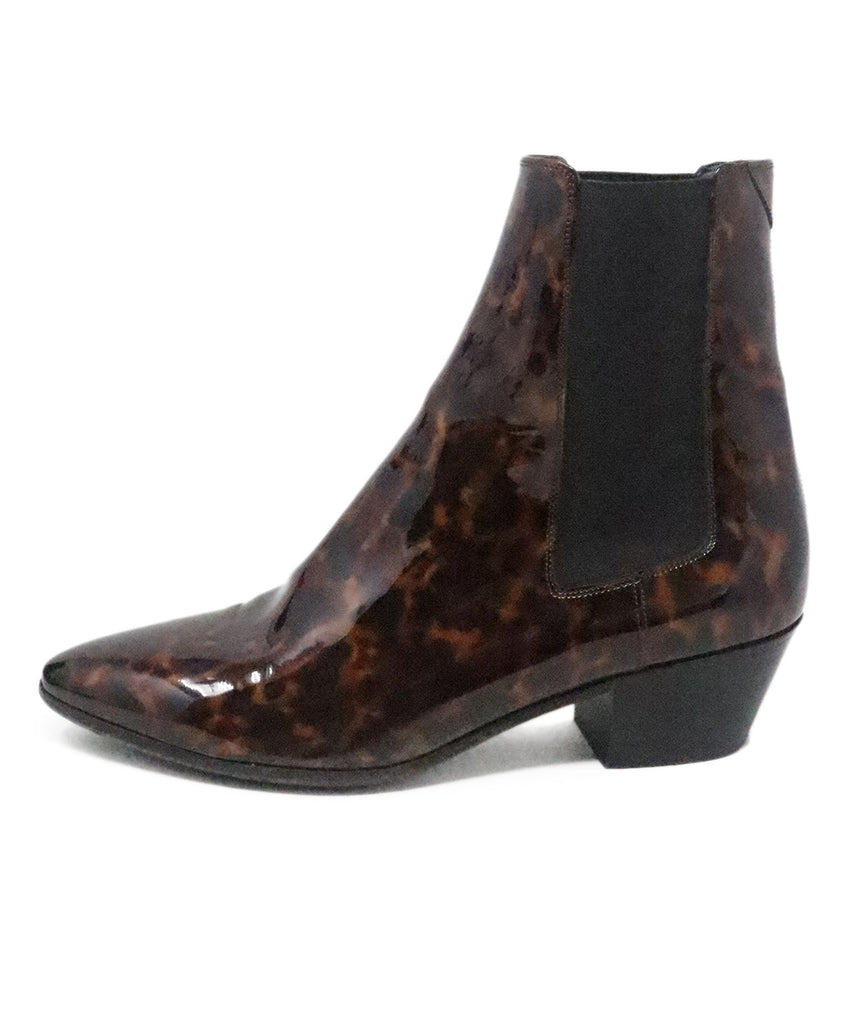 Saint Laurent Tortoise Patent Leather Booties 1