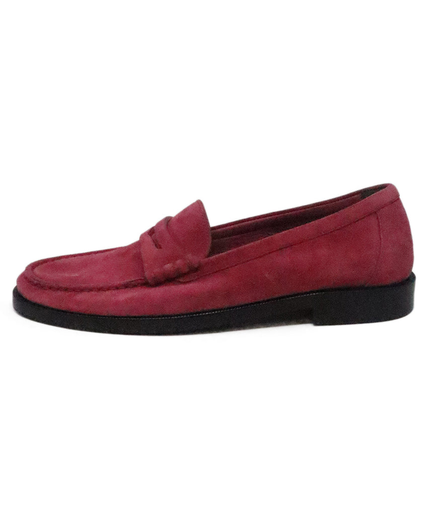 Saint Laurent Pink Suede Loafers 1