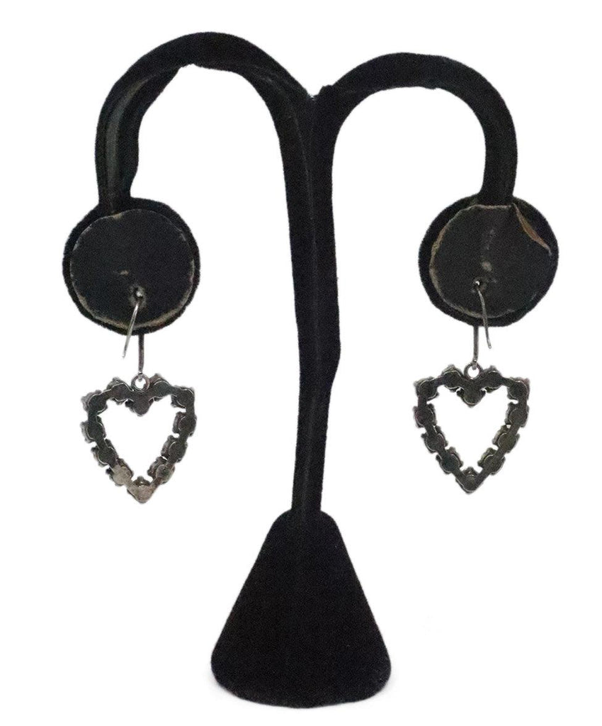 Saint Laurent Crystal Heart Earrings 2