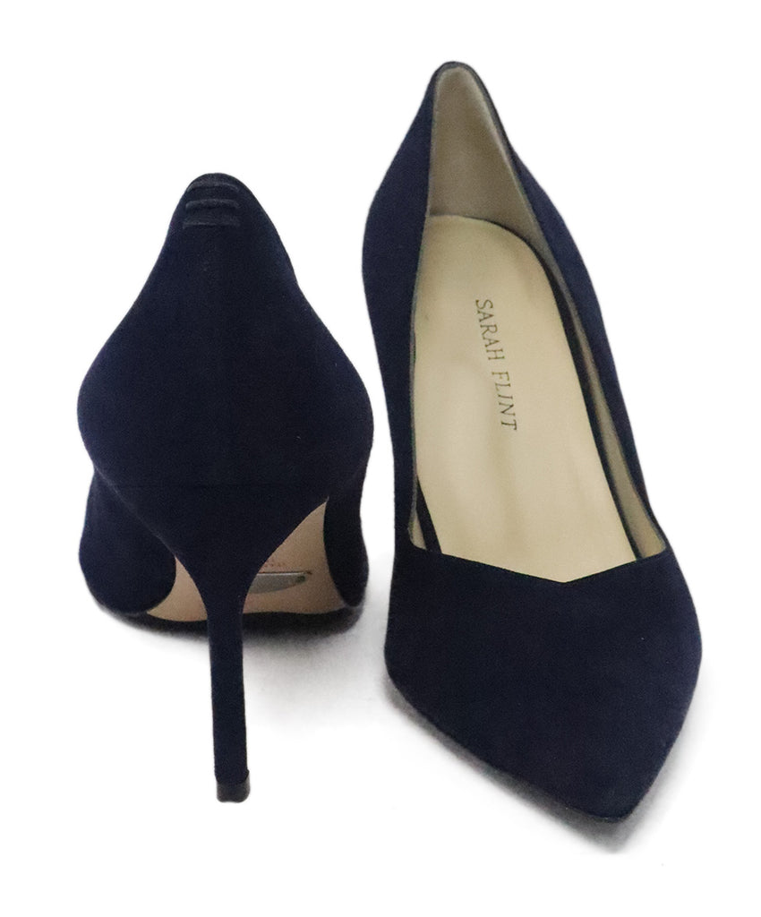 Sarah Flint Navy Suede Heels 2