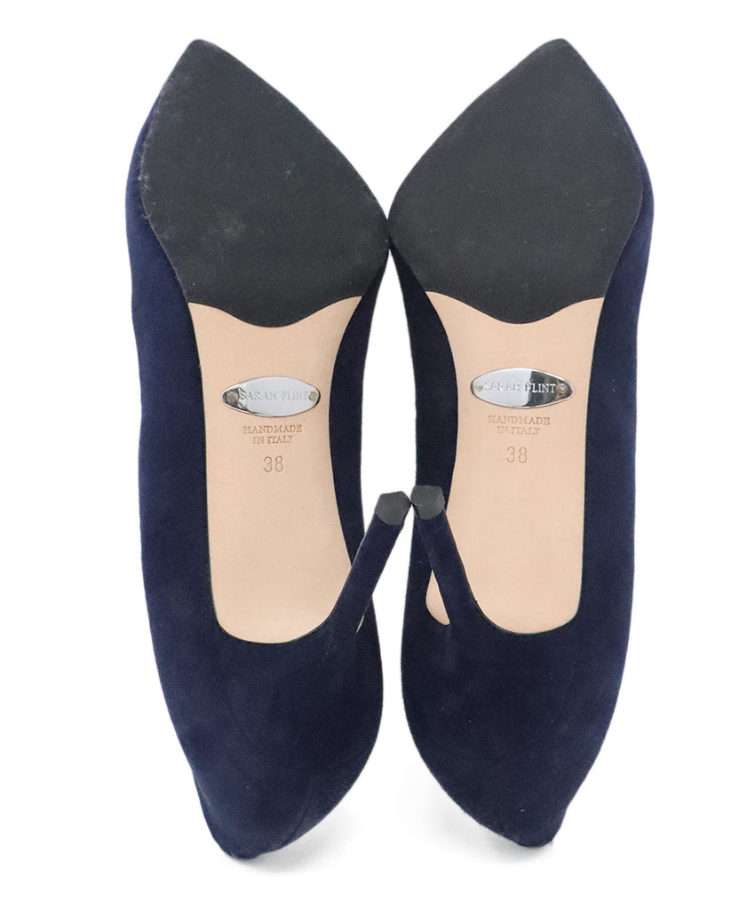 Sarah Flint Navy Suede Heels 4