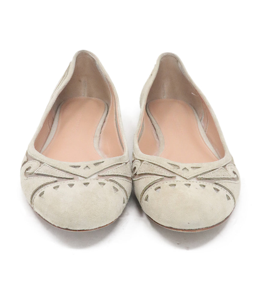 Sigerson Morrison Beige Suede Flats 3