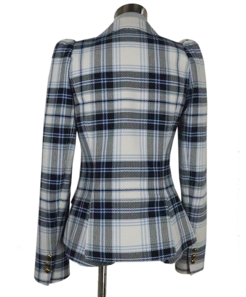 Smythe Blue & White Plaid Blazer 2