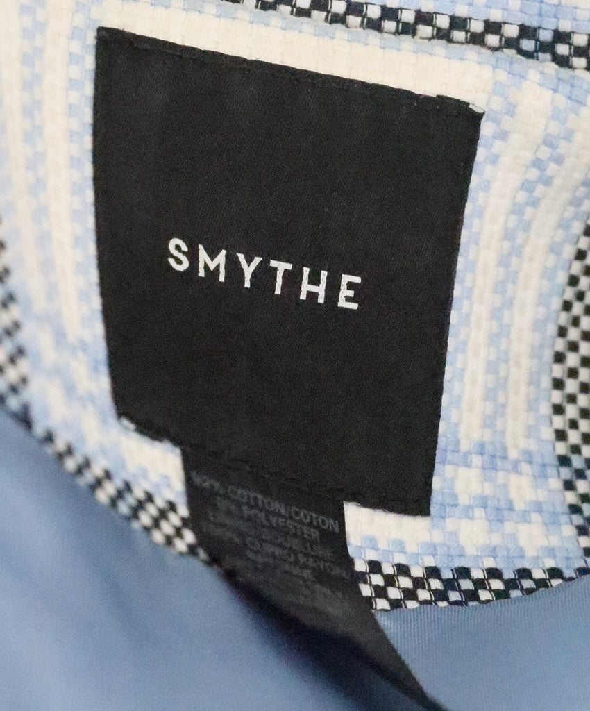 Smythe Blue & White Plaid Blazer 3