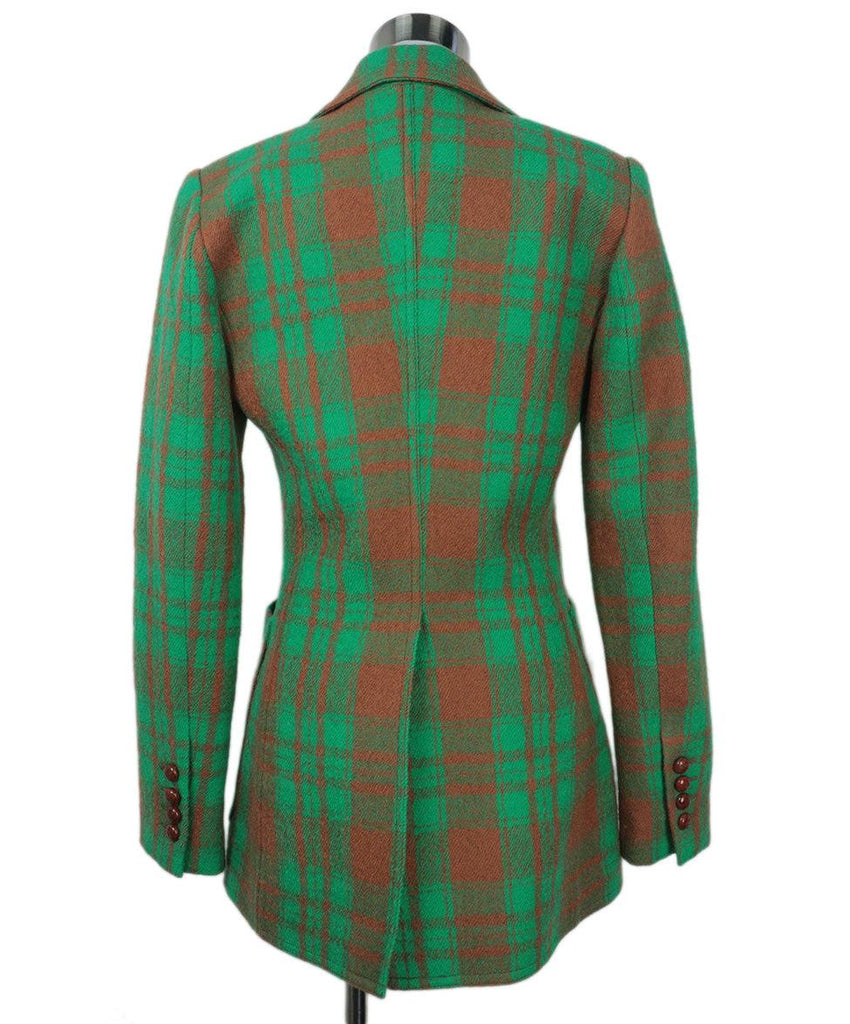 Smythe Green & Tan Plaid Blazer 2