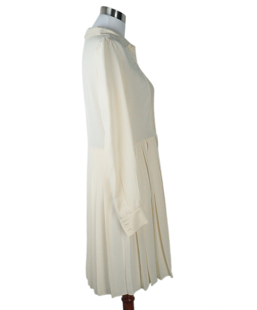 Sonia Rykiel Beige Pleated Silk Dress 1