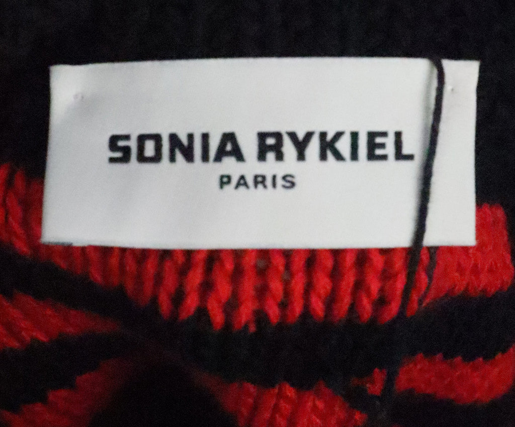 Sonia Rykiel Red & Black Knit Mini Skirt 3