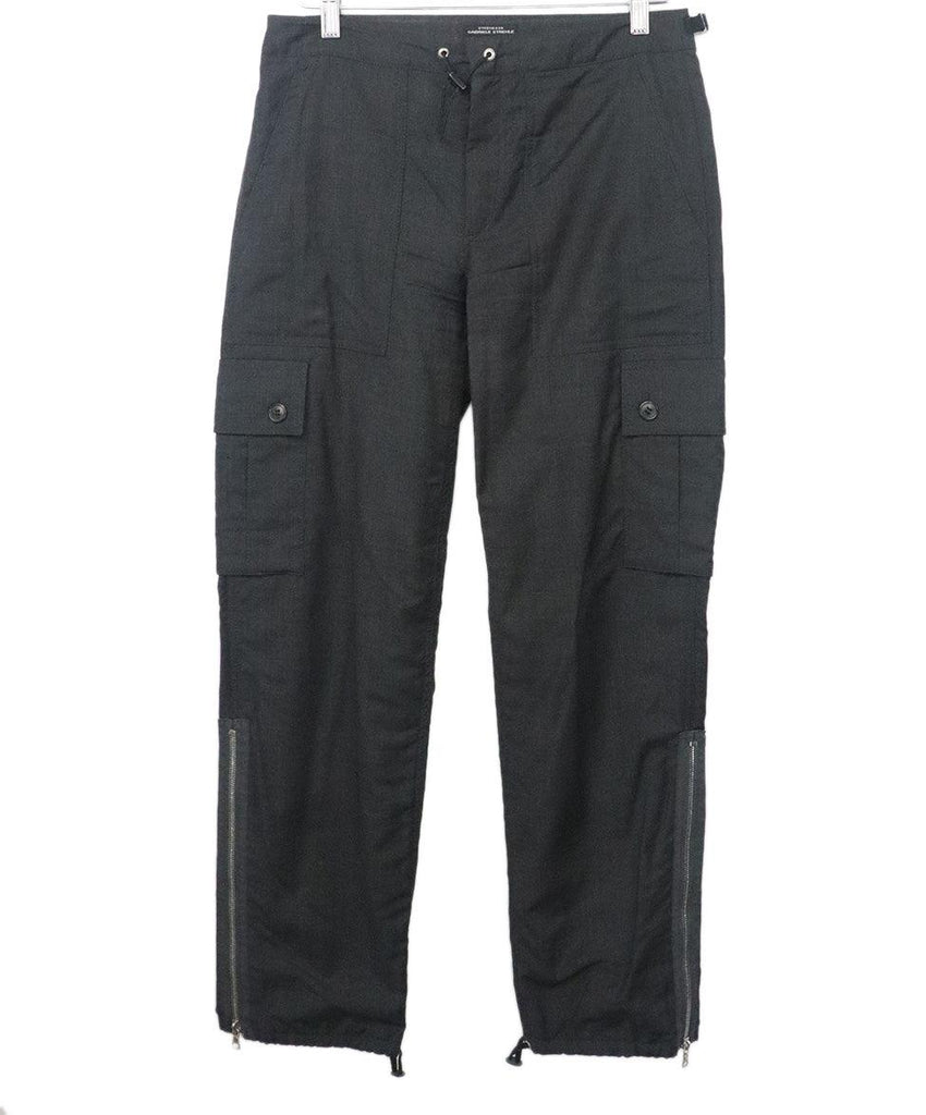 Strehle Grey Wool Cargo Pants 