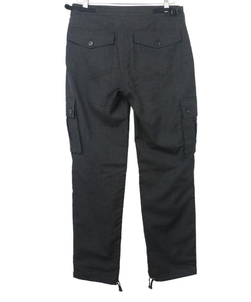 Strehle Grey Wool Cargo Pants 1