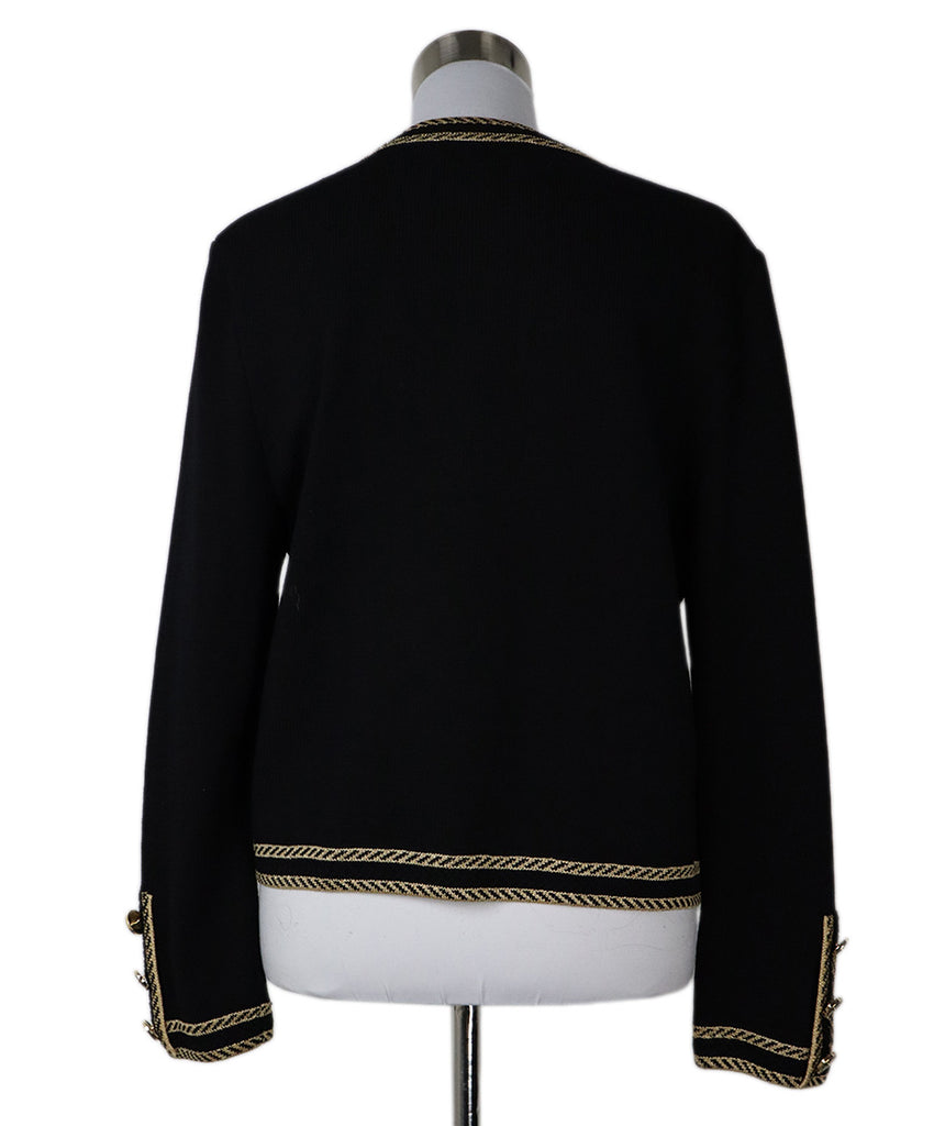 St. John Black & Gold Knit Jacket 2