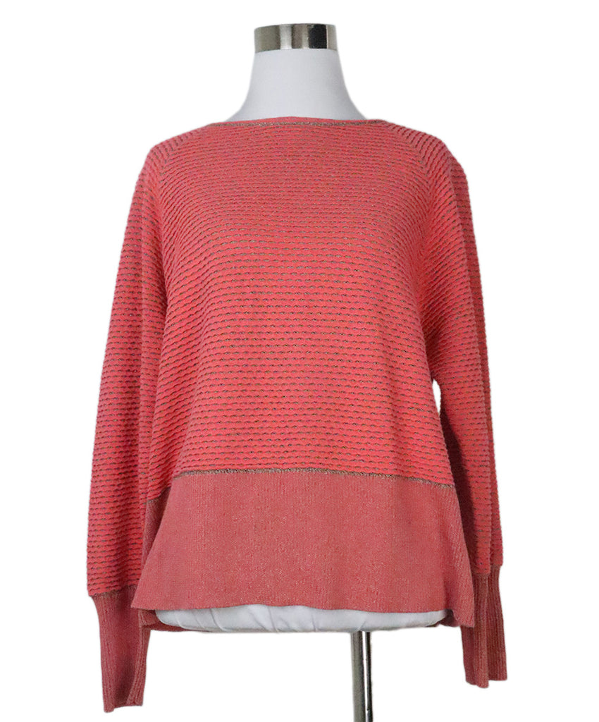 St. John Pink Textured Sweater 