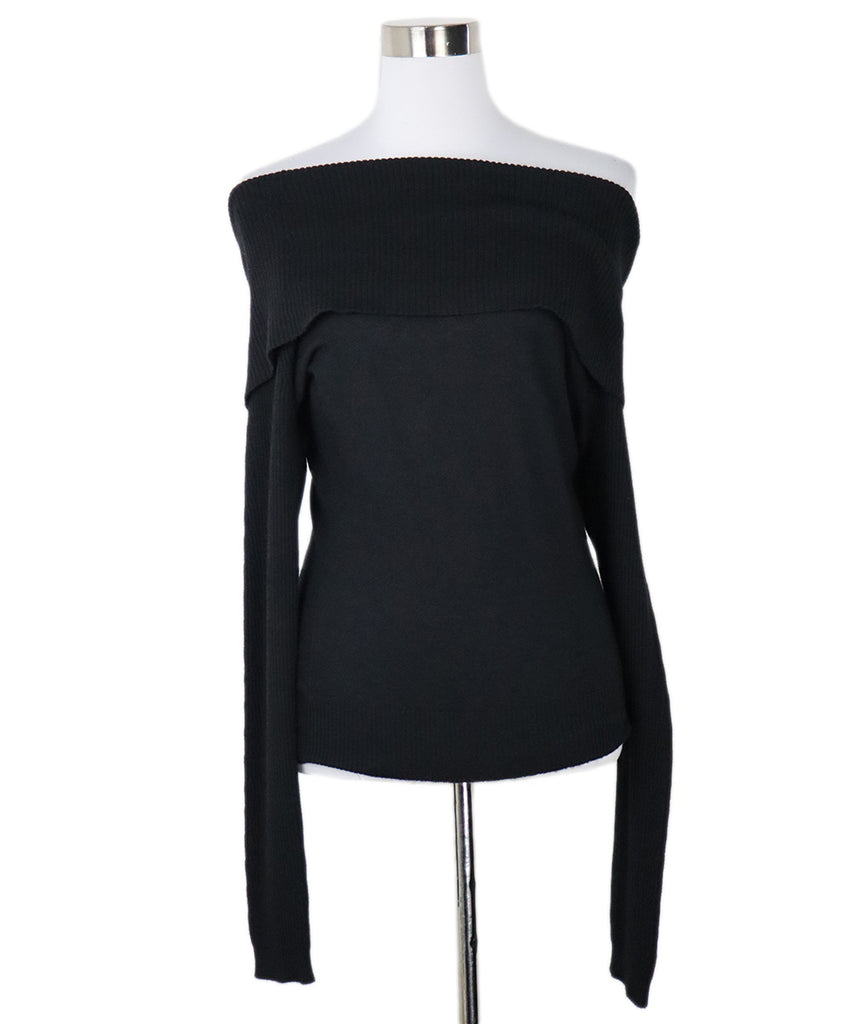 Stella McCartney Black Cashmere Cowlneck Sweater 