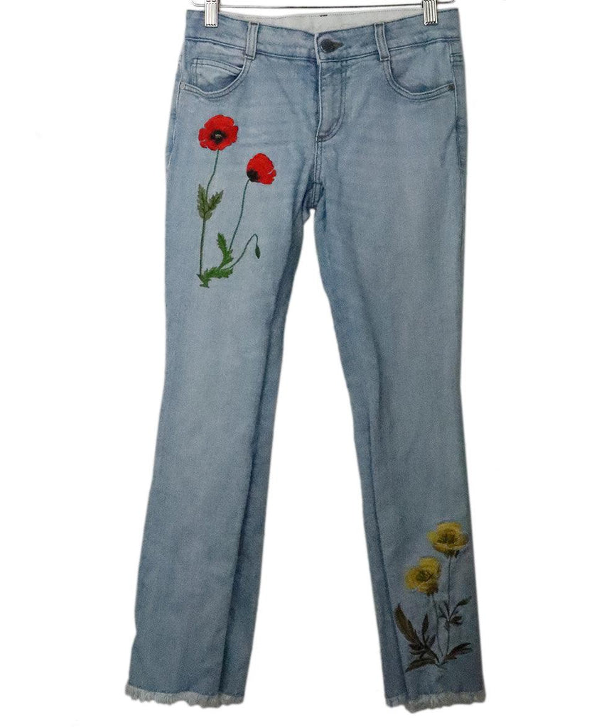 Stella McCartney Floral Embroidered Jeans 