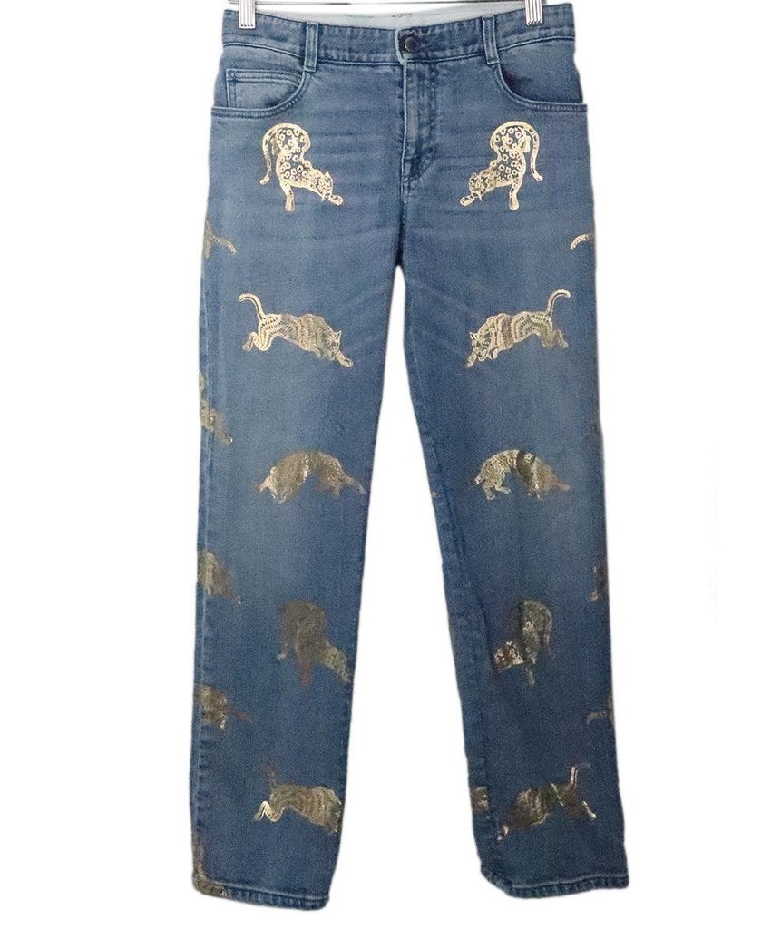 Stella McCartney Gold Print Jeans 