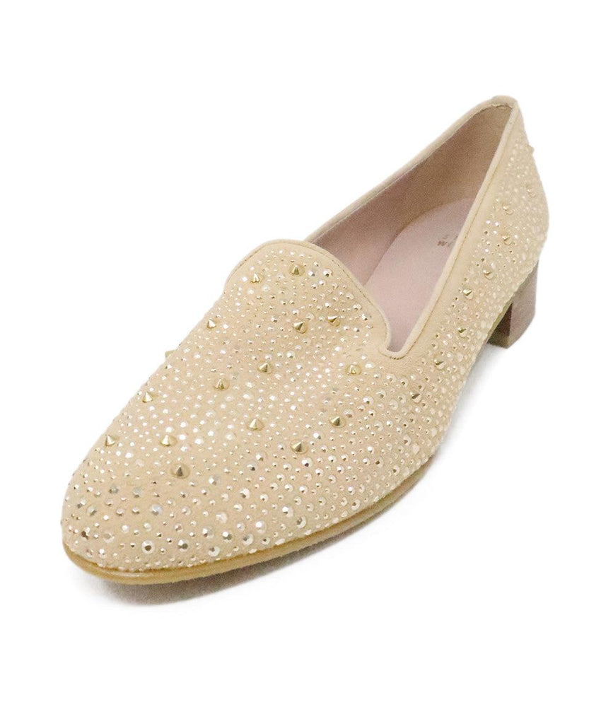 Stuart Weitzman Beige Studded Flats sz 8.5 - Michael's Consignment NYC