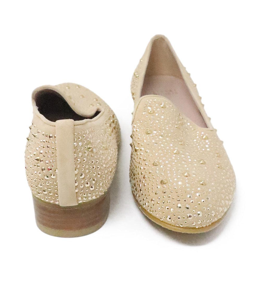 Stuart Weitzman Beige Studded Flats sz 8.5 - Michael's Consignment NYC