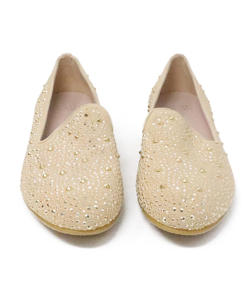 Stuart Weitzman Beige Studded Flats sz 8.5 - Michael's Consignment NYC