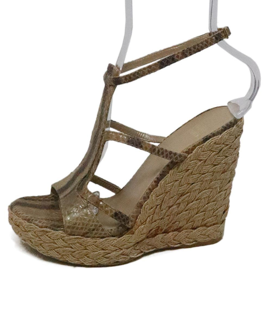 Stuart Weitzman Python Espadrille Wedges 1